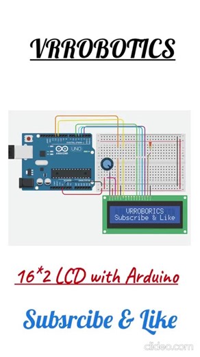16*2 LCD with arduino #arduino #handpumpautomationmotorfixing #button #school #education #pushbutton