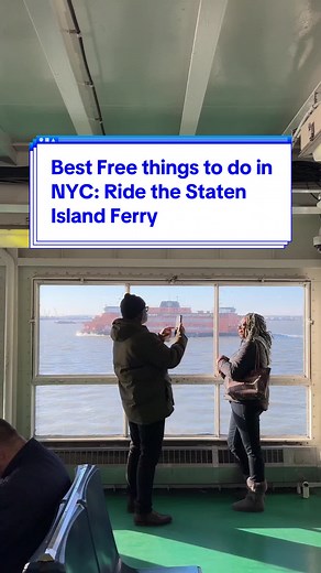Free things to do in New York City: ride the Staten Island Ferry! We share how to ride the Staten Island Ferry like a pro plus a few tips and tricks! #nyctips #newyorkcity #freethingstodoinnyc #statenislandferry