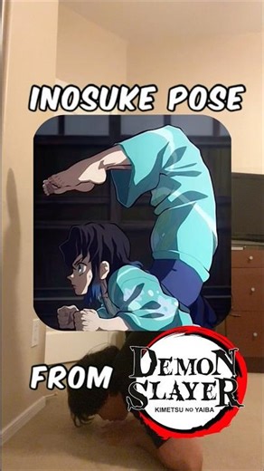 I Attempted the INOSUKE POSE from Demon Slayer #shorts #calisthenics #anime