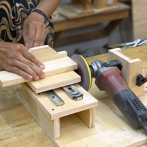 Amazing Woodworking Tips and Tricks! Turn Angle Grinder Into Most Amazing Disc Sander | Woodworking Tools