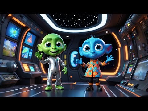 Five Tiny Aliens Zoom Through Space | Space Song for Kids | Nursery Rhymes and Baby Songs