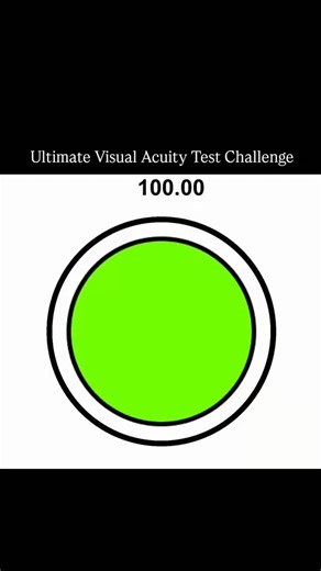 INFYKO on Instagram: "The video presents a clever "true eyesight test" optical illusion designed to gauge how sharp your vision really is. It starts with a clear, large eye chart displaying standard optotype letters (similar to a Snellen chart used in eye exams), beginning at high visibility levels like 1.0 or higher. As the sequence progresses, the chart gradually shrinks in size frame by frame, with numbers overlaid indicating decreasing visual acuity values (e.g., 1.0, 0.9, 0.8, down to very 