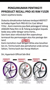 4.3K views · 54 reactions | PENGUMUMAN PENTING!!! PPRODUCT RECALL...