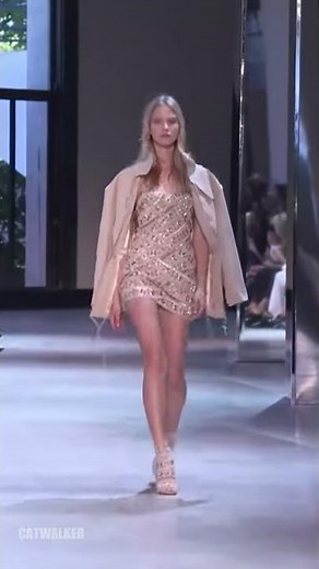 Sasha Luss walks for Alexandre Vauthier