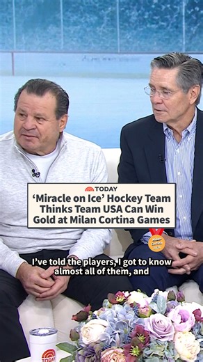 Former Team USA hockey captain Mike Eruzione wh owon a gold medal against the Soviet Union at the 1980 Winter Olympics alongside teammates Jim Craig, Rob McLanahan and Buzz Schneider, think Team USA have what it takes to bring home a hockey gold at the Milan Cortina Winter Olympics! | Today Show