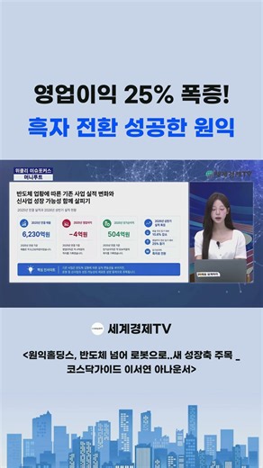 영업이익 25 폭증 흑자 전환 성공한 원익