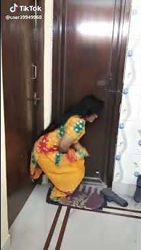 Desi Girl Peeing At Restrooms Door