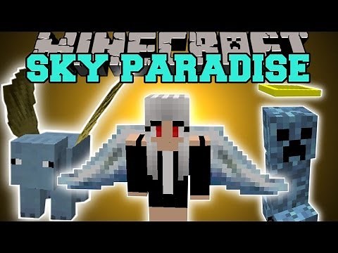 Minecraft: PARADISE IN THE SKY (FLOATING SKY ISLAND DIMENSION!) Mod Showcase
