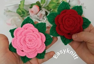 SUPER BEAUTİFUL CROCHET ROSE // CROCHET ROSE 🌹🌷 #crochet #Wonderful #crochetlove #crochetrose | Easy Knitting