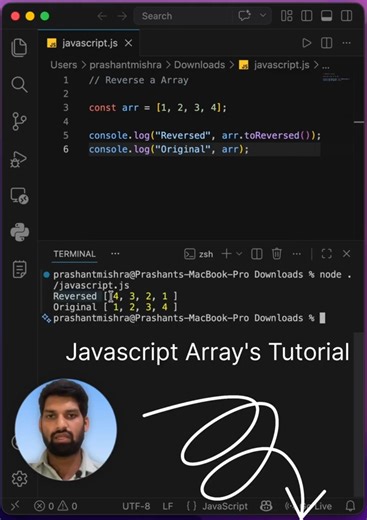 Array based Javascript interview question #coding #javascriptinterview #dsa #array