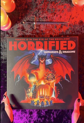 Midnight Unboxings • Horrified: Dungeons and Dragons by @Ravensburger A cooperative fantasy nightmare where heroes scramble to stop iconic D&D monsters from turning the board into a full-blown apocalypse. Each creature comes with its own twisted puzzle, and none of them play fair. It looks heroic. It feels manageable. And then the Beholder ruins everything. Players • 1-5 Playtime • 45-60 minutes Complexity • Light - Medium Age • 10 #boardgames #boardgameaddict #tabletopgames #dndtok #cardgame