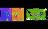 Mix of 2 videos from youtube : Sprunki Logo in Split center Effects (OG & Opposite & tried to be normal)