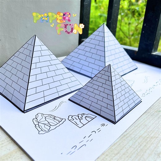 Egyptian Pyramid Paper Craft | Printable 3D STEM & Multicultural Activity - Etsy Canada