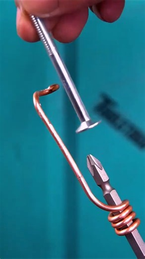 How to Make a Perfect Copper Coil with a Bolt! 🛠️ #shorts #diy