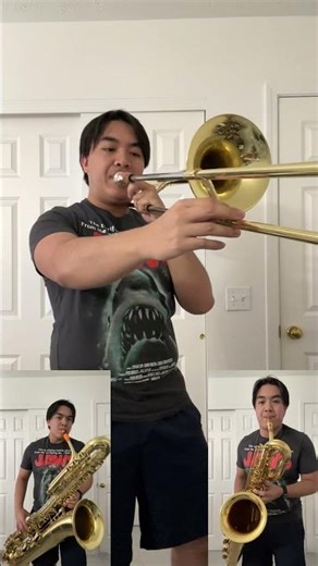 JAWS Theme on Bass Sax!