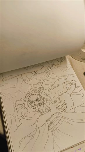 ⚔️ Demon Slayer fanart vibes! ✍️🔥 #AnimeArt #DemonSlayer #KimetsuNoYaiba #ArtReel #art #drawing