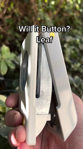 Button Making Experiment with Leaf Design