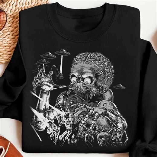 Retro Alien Y2K Grunge Shirt – Vintage UFO Mars Attack Style, 90s Sci-fi Alien Movie Graphic, Comfort Colors - Etsy