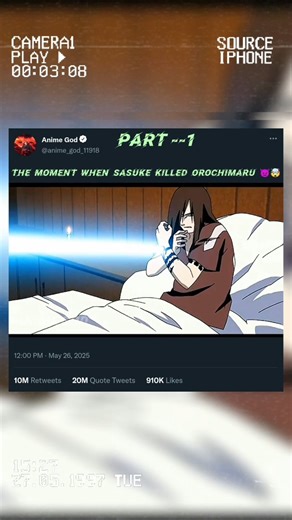 The Moment When Sasuke Killed Orochimaru #naruto #anime #shorts #short #narutoshippuden ##sasuke