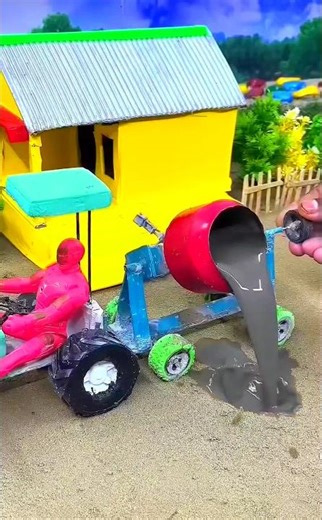 diy mini construction machine science project | diy tractor video | #shorts #youtubeshorts