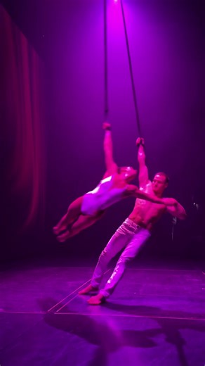 Aerial Beauty in Circus Life Performance