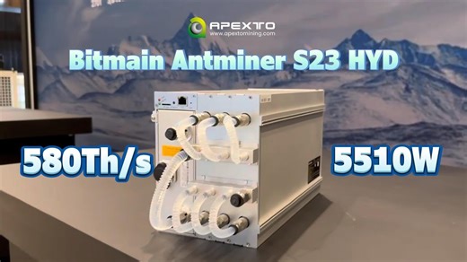 Bitmain Antminer S23 Hydro 580T – 9.5J/Th Bitcoin Mining Powerhouse
