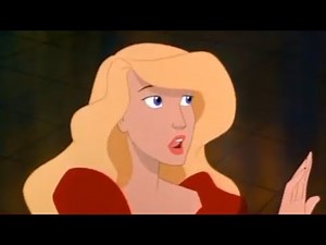 The swan princess I 1994: The ball dance climax, Rothbart disguises bridget as Princess Odette.