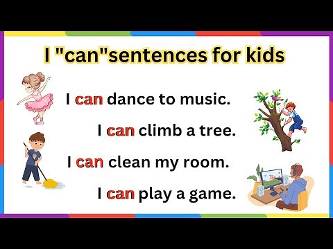 "I Can" Sentences for Kids | Learn Simple Actions | Reading Practice #englishforkids
