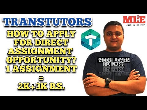 How to apply for Direct Assignment Opportunity? - Transtutor