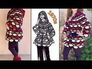 This 1970s Vintage Crochet Hoodie Coat is everything!! ( Part 1 )