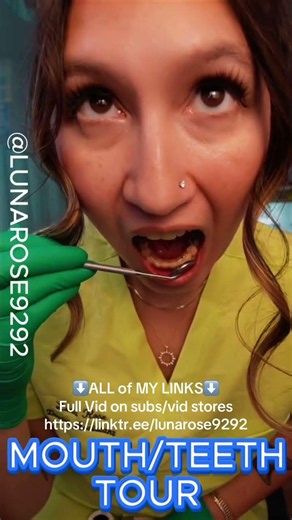 Let's do a mouth tour 🧤🪥🦷 #teeth #mouth #tongue #otoscope #gloves #medical #dentalassistants