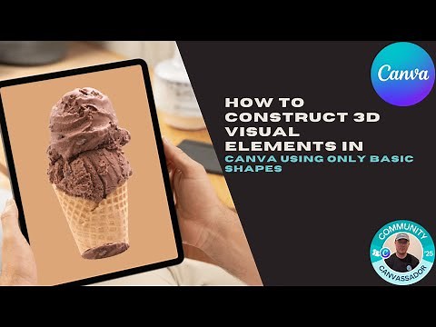 How to Construct 3D Visual Elements in Canva Using Only Basic Shapes