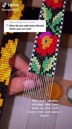 Reply to @maggieb721 Everyone has their own way of doing it but this is my way.Hope this helps! #fyp #beadwork #loombeading #beadedbracelets