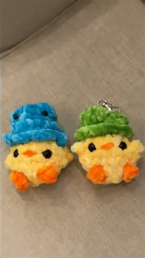 Crochet Chicks in frog hat!