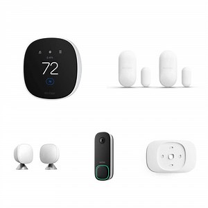 ecobee Smart Thermostat, Trim Plate, Smart Sensors 2 Pack, Video Doorbell and Door/Window Sensors 2 pack Combo - The Home Depot