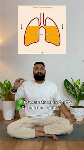 Lower stress instantly with this simple 2-step breathing trick! 🌬️