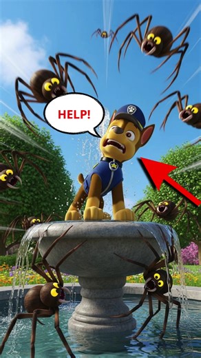 PAW PATROL VS GIANT SPIDERS #pawpatrol #pawpatroltiktok #pawpatrolthemovie