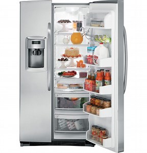 GE® ENERGY STAR® 25.4 Cu. Ft. Side-By-Side Refrigerator with Dispenser|^|GSHS5PGXSS