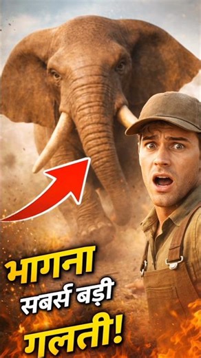 🐘हाथी के हमले से ऐसे बचे। 😧survive from elephant attack 🐘 #elephant #animalattack #wildanimals