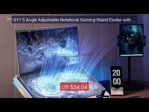 D17 5 Angle Adjustable Notebook Gaming Stand Cooler with RGB Colorf... — Top Rated 2026 | Buy Now!