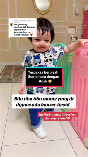 Replying to @MamaHanan | Siti ♡ sejujurnya tak okay.. tak tahu macamana nak baby tidur sendiri.. tak tahu macamana nanti orang lain akan jaga baby Eunseo dengan abg Aufa.. dengan Abg Aufa yang hyper aktif dan speech delay… orang tak paham dia cakap nanti dia tantrum.. Eunseo pun masih seperation anxiety taknak sesape selain mamy je…mamy tak nak susahkan orang lain 😭… tapi insyaAllah akan cuba untuk okay.. harap lepas oprate cepat sembuh.. cepat sihat kembali 🤲🏻 #papilarythyroidcarcinoma #canc