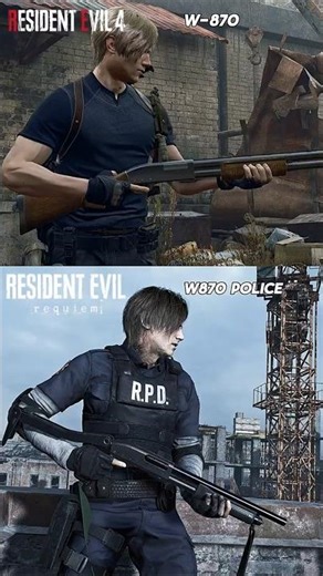 Reload Animations W-870/W870 Police | RE Requiem vs RE 4