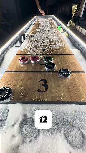 Scoring 21 points in shuffleboard 🔥