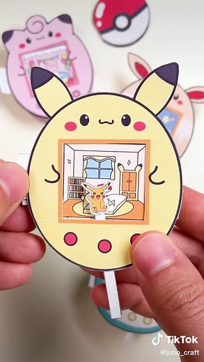 작동하는! 포켓몬 다마고치 만들기💗 DIY Pokemon paper Tamagotchi✨ #만들기 #DIY #pokemon #포켓몬 #papercraft #종이접기 #origami #다마고치만들기 #tamagotchi