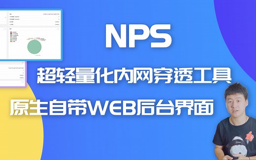 超轻量级NPS内网穿透自带后台设置界面，超好用FRP可以下台了。