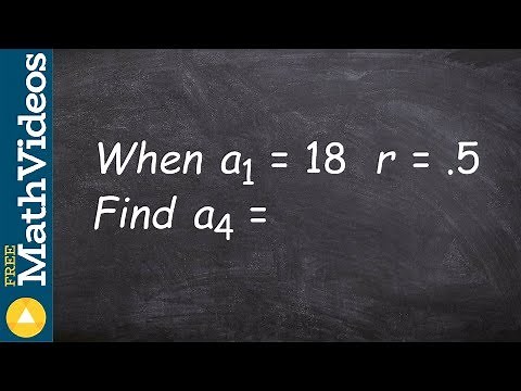 Learn to write the explicit formula for the geometric sequence
