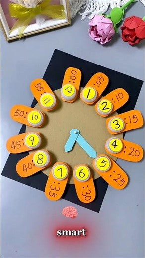 Best Way to Teach Kids Time! ⏰ DIY Clock Hack #Shorts #DIY #ParentingHacks#artandcraft #paperart