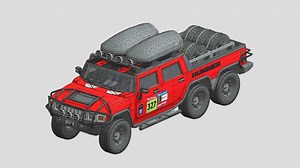 Hummer H2 6x6  Dakar  Support - Download Free 3D model by Superfamicom (@ruizruizharry)