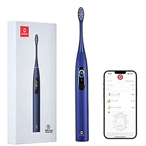 Oclean X Pro Electric Toothbrush 42,000 V, Blue, 3 Modes, 32 Intensities, Sonic Toothbrush with DuPont Brush Head & Smart Timer for Adults
