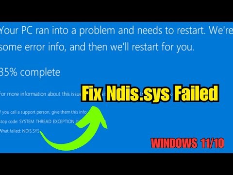 How To Fix Ndis.sys Failed blue Screen BUGCODE_NDIS_DRIVER Error In Windows